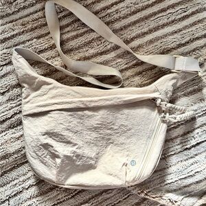 Lululemon Athletica Cream Crossbody Bag with Textured Finish